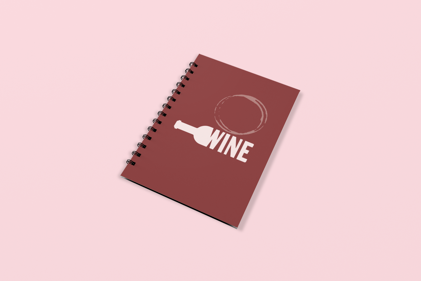 Red Wine Stain Wine Journal - Spiral-Bound