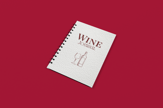 White "Leather" Wine Journal - Spiral Bound