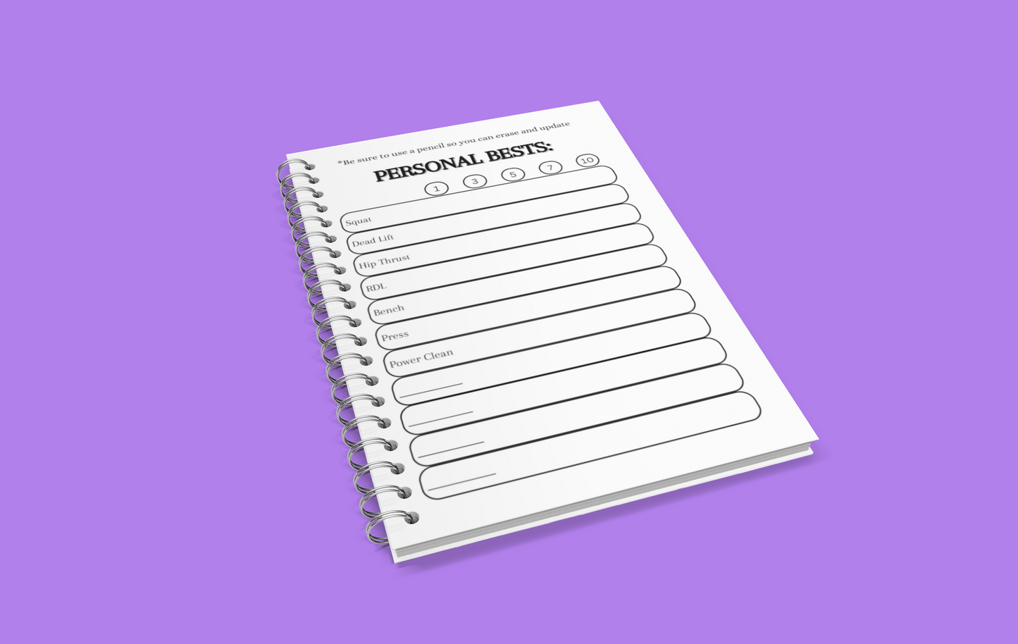 Workout Logbook, Purple