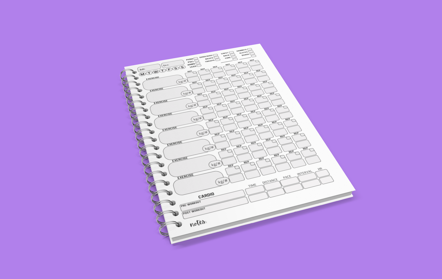 Workout Logbook, Purple